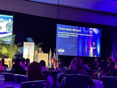 Paola Baraya, directora de FITCE durante la sesión principal en 2024.