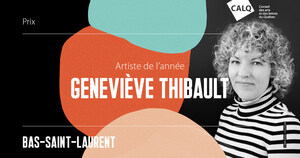 Geneviève Thibault reçoit le Prix du CALQ - Artiste de l'année au Bas-Saint-Laurent