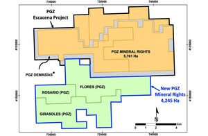 PAN GLOBAL AWARDED LARGE, HIGHLY PROSPECTIVE MINERAL RIGHTS' BLOCK CONTIGUOUS TO ESCACENA PROJECT, SOUTHERN SPAIN