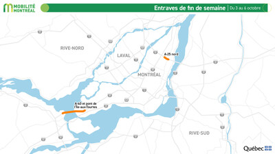 Planifier ses déplacements sur le réseau autoroutier : entraves majeures durant la fin de semaine du 3 au 6 octobre