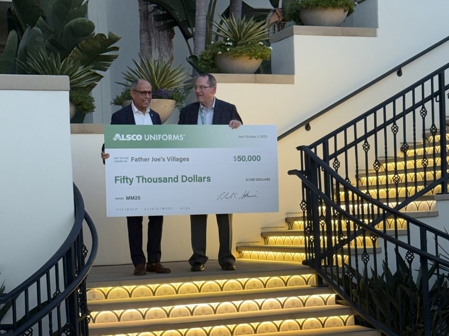 Alsco Uniforms Donates $50,000 to Father Joe's Villages to Support Services for People Experiencing Homelessness in San Diego