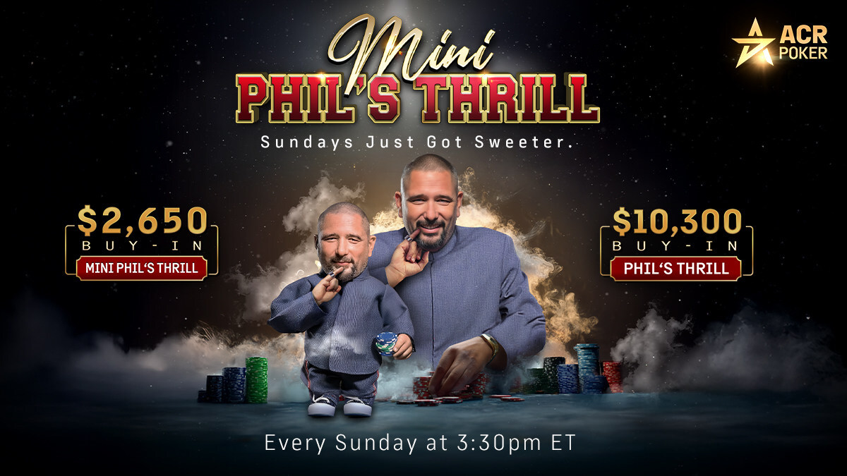 New $2,650 Mini Phil's Thrill Tourney Added to ACR Poker's High-Stakes Schedule