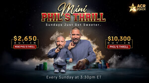 New $2,650 Mini Phil's Thrill Tourney Added to ACR Poker's High-Stakes Schedule