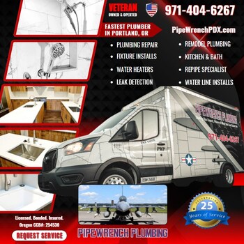 Portland Plumber F-16 Truck by PipeWrench Plumbing