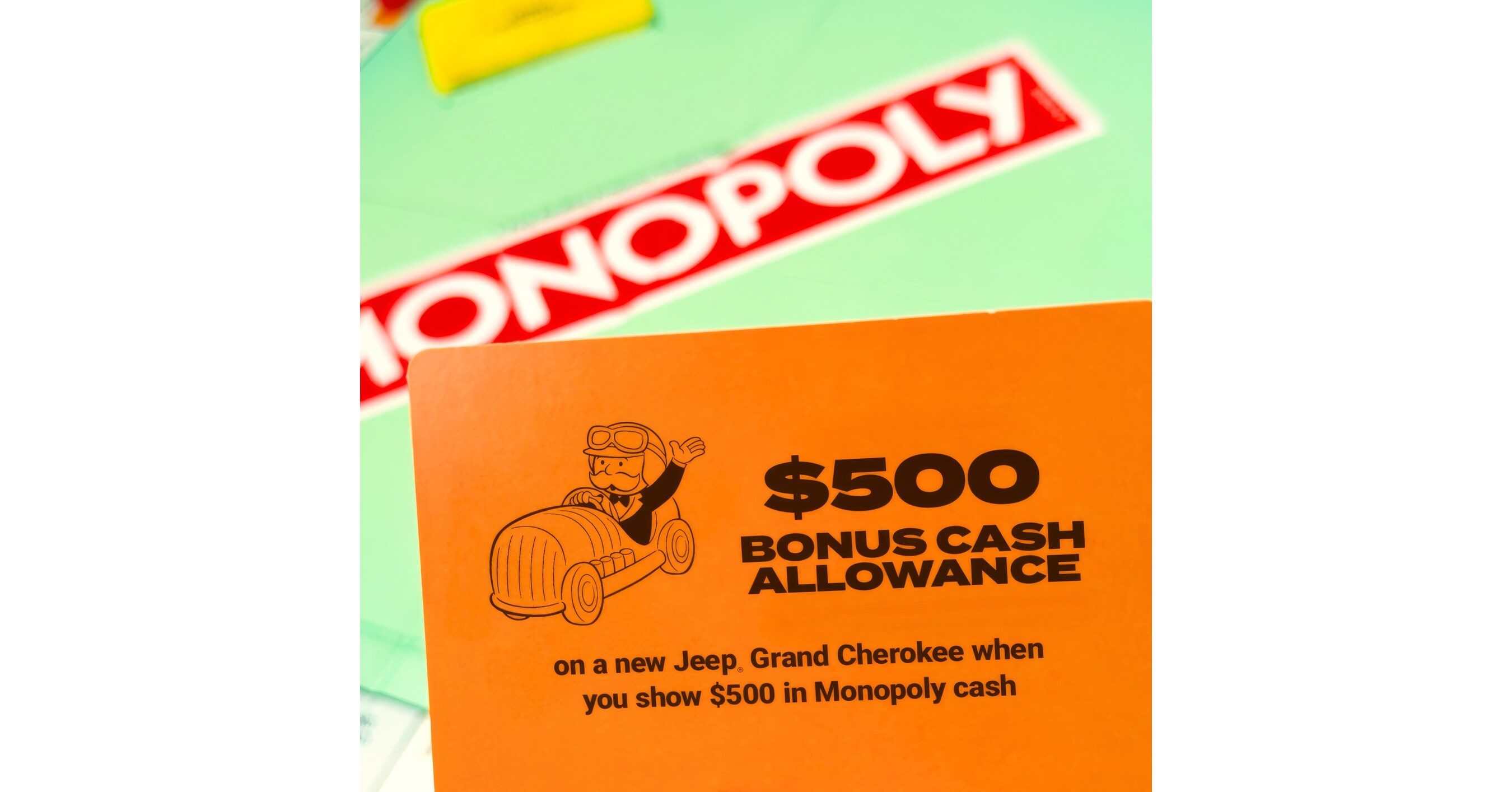 Jeep Brand Turns MONOPOLY Money Into $500 Toward a Grand Cherokee and  Chance to Win the SUV in the MONOPOLY Game at McDonald's
