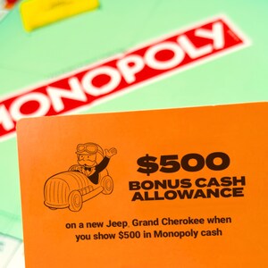 Jeep® Brand Turns MONOPOLY Money Into $500 Toward a Grand Cherokee and Chance to Win the SUV in the MONOPOLY Game at McDonald's