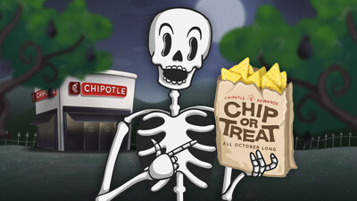 Chipotle invites Rewards members to “Chip-or-Treat” for offers like free guac, double protein or bonus Rewards points in October.