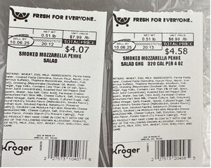 Kroger Voluntarily Recalls Two Varieties of Deli Pasta Salads Because of Possible Health Risk