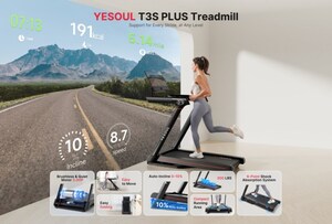 Yesoul T3S Plus Auto-Incline Treadmill with Free Screen Mirroring: Affordable Innovation for Your Marathon Training at Home