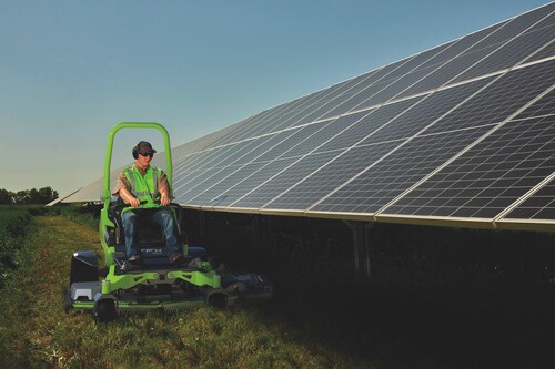 The Altoz TFX 766 I zero-turn mower is designed to take on the challenges of  solar fields, retention ponds, and all municipal and utility sites.