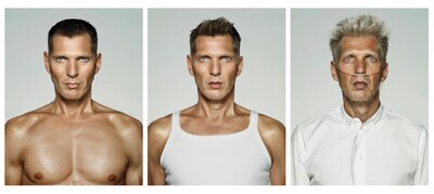 Self portrait of Erwin Olaf in three stages: ideal, realistic and old
