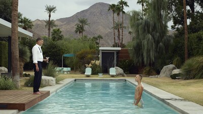 Transcience: At an American pool, Erwin Olaf looks at a younger man