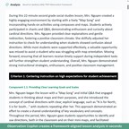 Observation Copilot creates a framework-aligned lesson analysis in seconds.