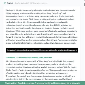New AI-Powered Tool Helps Principals Save Time and Improve Teacher Feedback During Classroom Observations