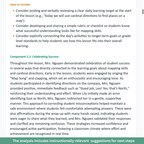 The analysis includes instructionally relevant suggestions for next steps.