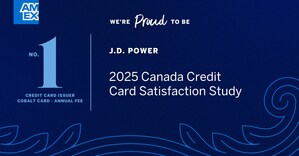 Amex Canada Ranks No. 1 Among Credit Card Issuers and the American Express Cobalt Card Ranks No. 1 Among Credit Cards with an Annual Fee in the J.D. Power 2025 Canada Credit Card Satisfaction Study