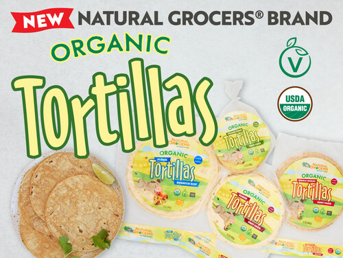 Natural Grocers' customers can choose from a range of sizes, from soft taco to burrito, and styles including yellow corn, whole wheat and white flour.