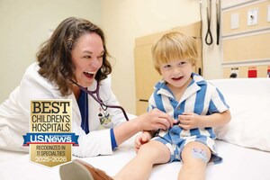 Children's Medical Center Dallas clasificado entre los mejores hospitales infantiles, reconocido a nivel nacional en todas las especialidades pediátricas por U.S. News & World Report