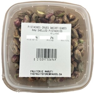 Avis de ne pas consommer de pistaches vendues par l'entreprise Fruiterie Maruti