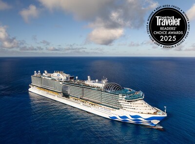 Sun Princess Named #1 Mega Cruise Ship in 2025 Condé Nast Traveler Readers’ Choice Awards