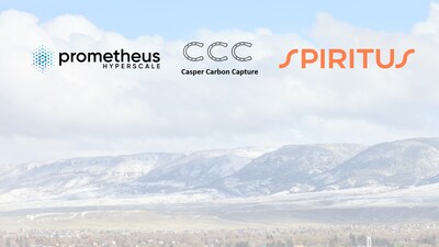 Prometheus Hyperscale, Casper Carbon Capture, and Spiritus Partnership logos