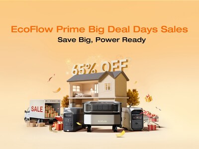 From October 7 to 8, customers can enjoy up to 65% off EcoFlow’s best-selling portable power stations and solar solutions.