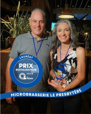 La Microbrasserie Le Presbytère remporte la 8e édition du Prix restaurateur Aliments du Québec au menu