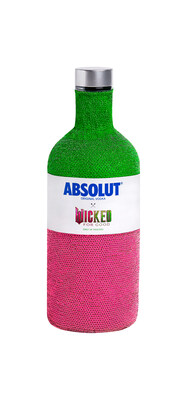 Absolut x Wicked: For Good limited-edition sequin bottle sleeve