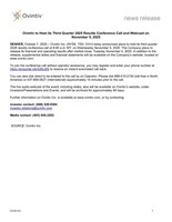 Ovintiv to Host its Third Quarter 2025 Results Conference Call and Webcast on November 5, 2025
