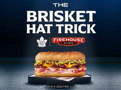 Firehouse Subs® and the Toronto Maple Leafs® launch new $5 Hat Trick sub offer. (CNW Group/Firehouse Subs Canada)