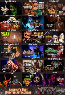 America’s Top States for Haunts! America Haunts identifies the haunted attractions that deliver the kind of fear that’s good for the soul — thrilling millions before they close for the season.