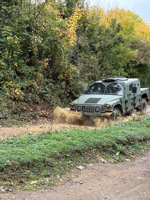 The HUMVEE Saber was also put through its paces at the UTAC Millbrook proving grounds. The Saber has increased levels of protection typically found in larger, heavier vehicles.