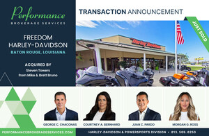 George C. Chaconas of Performance Brokerage Services Advises on the Sale of Freedom Harley-Davidson in Baton Rouge, Louisiana