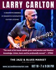 Guitar Legend LARRY CARLTON performs at the New Orleans Jazz & Blues Market on Saturday October 18 at 7 & 9:30 P.M.