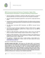 MEG Announces Improved Cenovus Transaction: Higher Offer, Increased Equity Participation, and Special Meeting Postponement