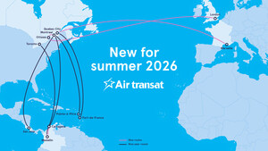 Air Transat Announces Three New International Routes and Boosts Year-Round Service for Summer 2026 Program