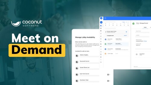 Coconut Software launches Meet on Demand to enable financial institutions to serve more clients and reduce wait times without the added overhead of increasing staff. (CNW Group/Coconut Software)