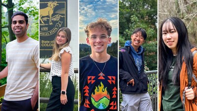 Recipients of the 2025 Brower Youth Award (left to right): Inaam Chattha, Sophie Tipper, Kyle Trefny, Joey Wu, and Lily YangLiu.