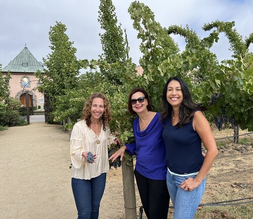 From left to right: Ariana, HB & Lisa Peju, PEJU Winery, Rutherford