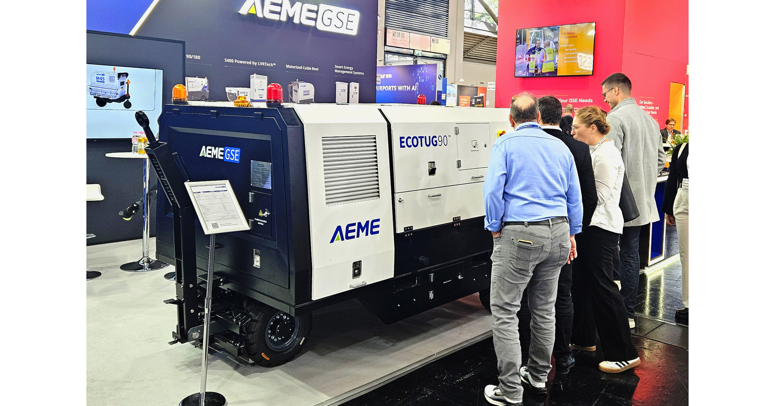 AEME GSE Showcases Innovative Battery-Powered Ground Power Unit EcoTug at Inter Airport Europe