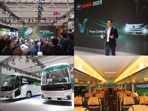 China Power en Busworld Europe: HIGER presenta sus nuevos autocares eléctricos New V en Bélgica