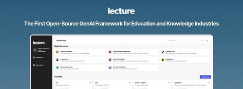 Lecture is the first open-source GenAI framework for education and knowledge industries