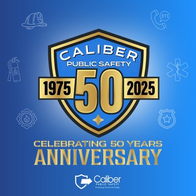 Caliber Pubic Safety celebrates their 50th anniversary. (PRNewsfoto/Caliber Public Safety)