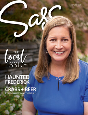 Sass Magazine’s Sept/Oct cover featuring Elizabeth “Betsy” Day, President and CEO of The Community Foundation of Frederick County
