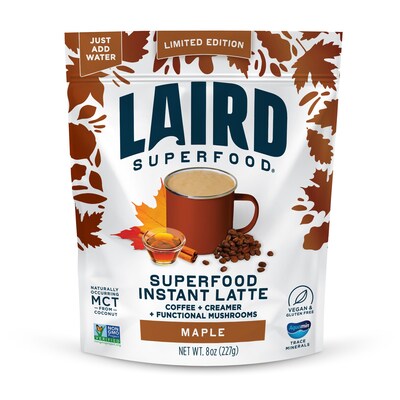 Laird Superfood Brews New Fall Flavor: Maple Instant Latte with Functional Mushrooms