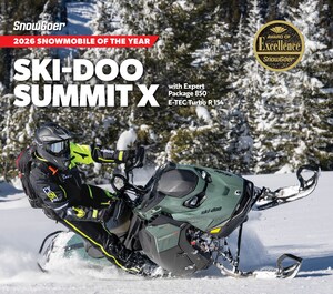 Le Ski-Doo Summit X avec ensemble Expert est nommé Snowmobile of the Year 2026 par le magazine Snow Goer