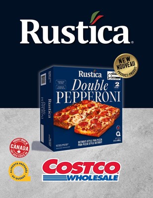 Les Aliments Rustica lance en exclusivité chez Costco le format 2-pizzas de style Detroit, version Double Pepperoni sous sa marque Rustica