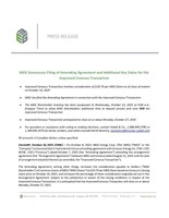 MEG Announces Filing of Amending Agreement and Additional Key Dates for the Improved Cenovus Transaction