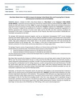 Blue Moon Metals Enters into MOU to Acquire the Springer Critical Metals Mine and Processing Plant in Nevada and Announces its Intention to list on the NASDAQ (CNW Group/Blue Moon Metals)
