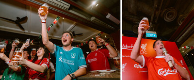 Liverpool F.C. fans at a recent event in Singapore featuring a special appearance by Robbie Fowler.